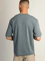 KOLBY KEEP COOL BOXY FIT T-SHIRT- STEEL
