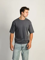BOXY FIT TEE- DUSTY BLUE