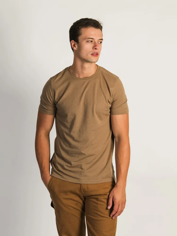 VICTOR CREWNECK TEE - BEIGE