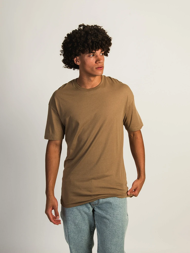 T-SHIRT COUPE LONGUE - BEIGE