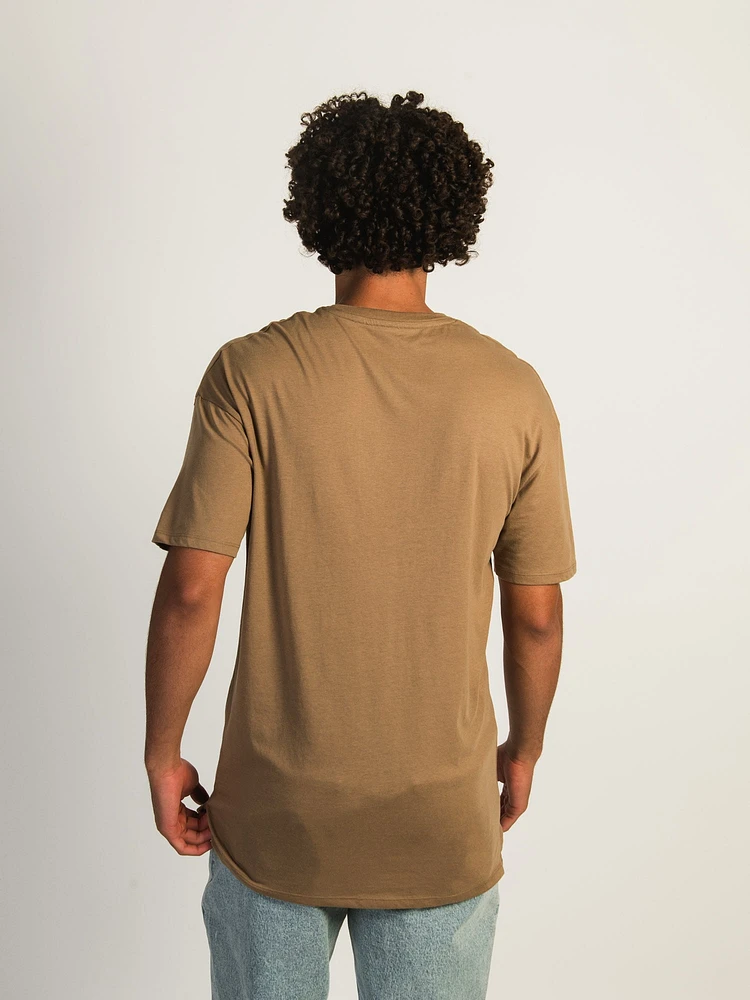 T-SHIRT COUPE LONGUE - BEIGE