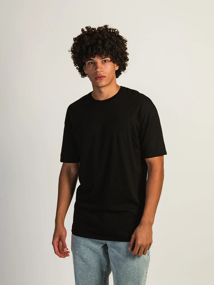 T-SHIRT COUPE LONGUE – NOIR