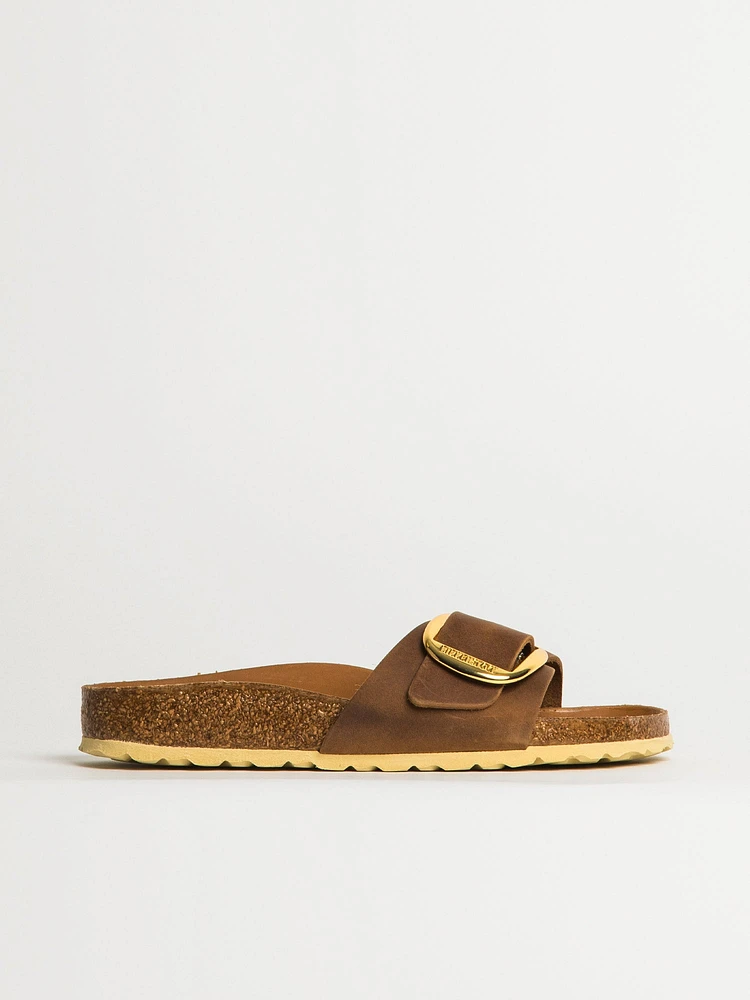 WOMENS BIRKENSTOCK MADRID BIG BUCKLE OILED LEATHER SANDALS - MEDIUM/NA