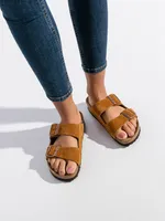 WOMENS BIRKENSTOCK ARIZONA SOFT NARROW SANDALS - MINK