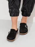 WOMENS BIRKENSTOCK BUCKLEY CLOGS - MEDIUM/NARROW BLACK