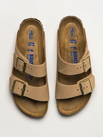 WOMENS BIRKENSTOCK ARIZONA SOFT FOOTBED NUBUCK SANDALS - MEDIUM/NARROW