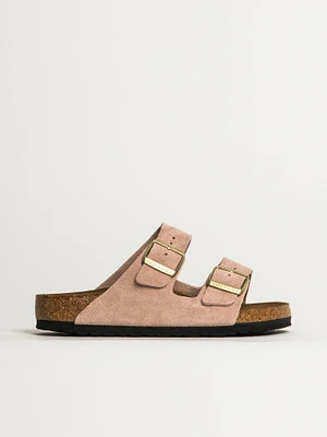 WOMENS BIRKENSTOCK ARIZONA SUEDE SANDALS - REGULAR LIGHT ROSE