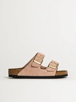 SANDALES BIRKENSTOCK ARIZONA EN DAIM POUR FEMMES - ROSE CLAIR