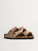SANDALES BIRKENSTOCK ARIZONA EN DAIM POUR FEMMES - ROSE CLAIR