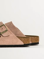 SANDALES BIRKENSTOCK ARIZONA EN DAIM POUR FEMMES - ROSE CLAIR