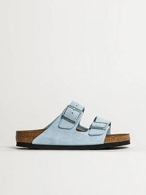 WOMENS BIRKENSTOCK ARIZONA SUEDE SANDALS - MEDIUM/NARROW BABY BLUE