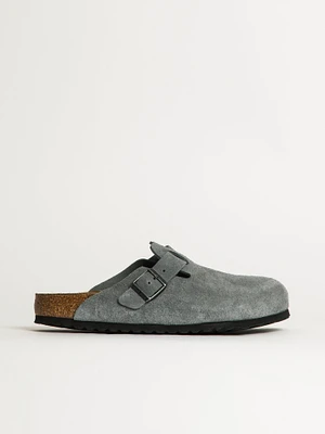 HOMMES BIRKENSTOCK BOSTON SOFT FOOTBED SANDALES EN DAIM