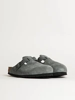 HOMMES BIRKENSTOCK BOSTON SOFT FOOTBED SANDALES EN DAIM