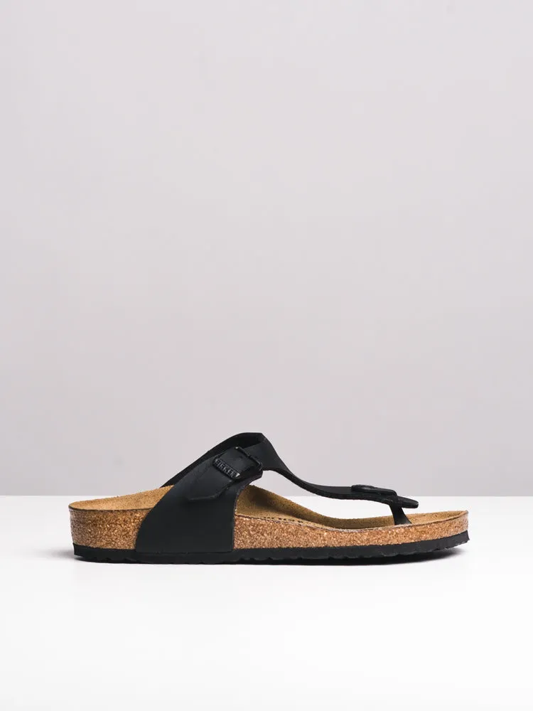 BIRKENSTOCK KIDS GIZEH BLACK SANDALS - MEDIUM/NARROW FIT CLEARANCE