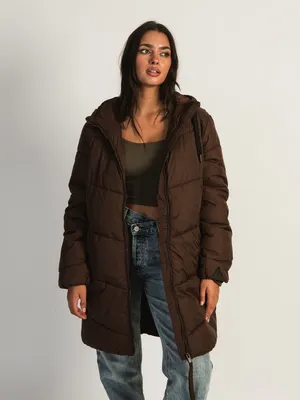 B.YOUNG BOMINA LONG PUFFER JACKET CAFE - CLEARANCE