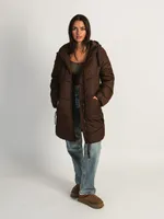 B.YOUNG BOMINA LONG PUFFER JACKET CAFE - CLEARANCE