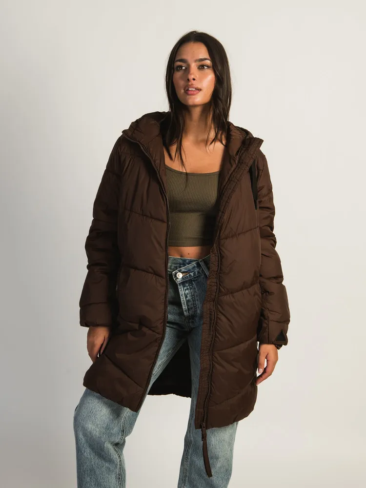 B.YOUNG BOMINA LONG PUFFER JACKET CAFE - CLEARANCE