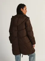 B.YOUNG BOMINA LONG PUFFER JACKET CAFE - CLEARANCE