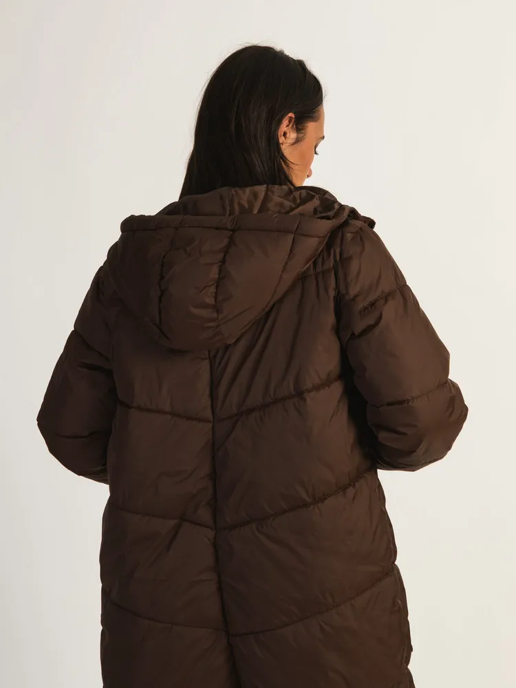 B.YOUNG BOMINA LONG PUFFER JACKET CAFE - CLEARANCE
