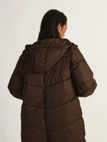 B.YOUNG BOMINA LONG PUFFER JACKET CAFE - CLEARANCE