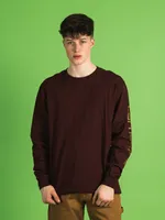 T-SHIRT GRAPHIQUE À MANCHES LONGUES AVEC LOGO POUR HOMMES