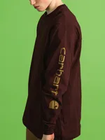 T-SHIRT GRAPHIQUE À MANCHES LONGUES AVEC LOGO POUR HOMMES
