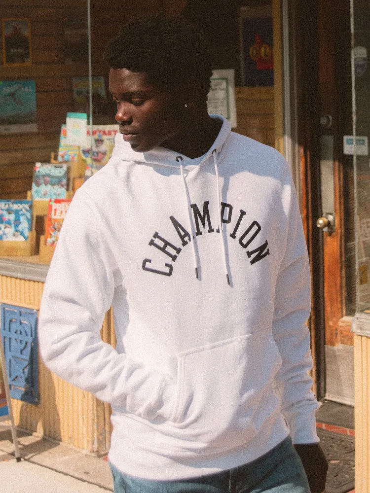 CHAMPION POWERBLEND GRAPHIC HOODIE - CLEARANCE