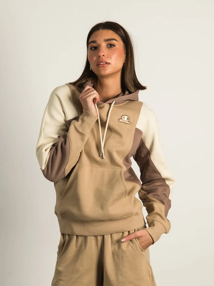CHAMPION COLOUR BLOCKPULL OVER HOODIE - CLEARANCE