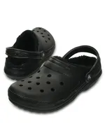 MENS CROCS CLASSIC LINED CLOGS - BLACK