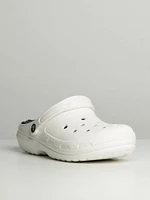 MENS CROCS CLASSIC LINED CLOG - WHITE/GREY