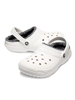 MENS CROCS CLASSIC LINED CLOG - WHITE/GREY