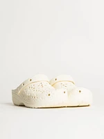 WOMENS CROCS CLASSIC FLORAL CUTOUT CLOG - CHALK