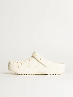WOMENS CROCS CLASSIC FLORAL CUTOUT CLOG - CHALK