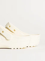 WOMENS CROCS CLASSIC FLORAL CUTOUT CLOG - CHALK