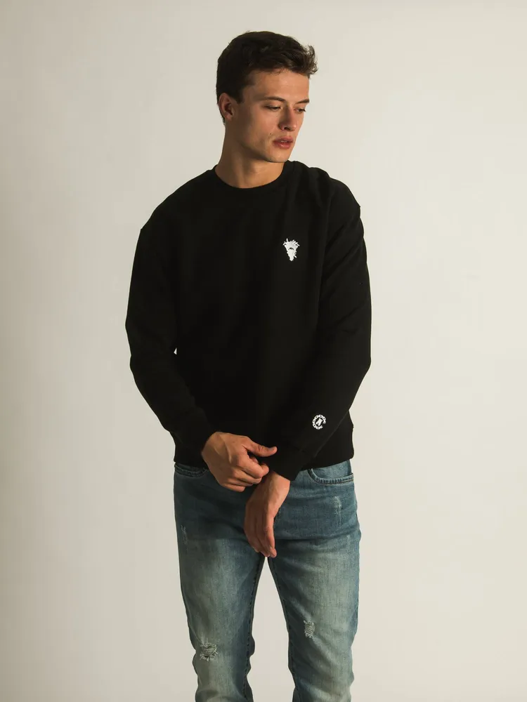 CROOKS & CASTLES CORE ESSENTIALS EMBROIDERED CREW - DESTOCKAGE