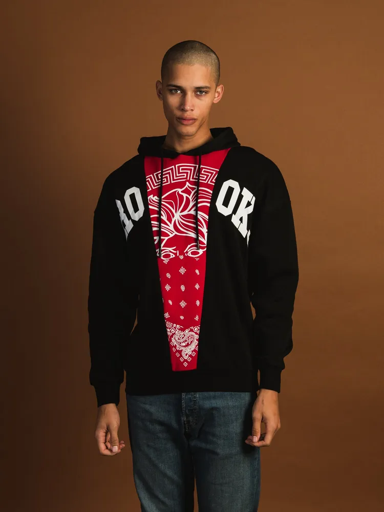 CROOKS & CASTLES SPLIT MEDUSA PULLOVER HOODIE - CLEARANCE
