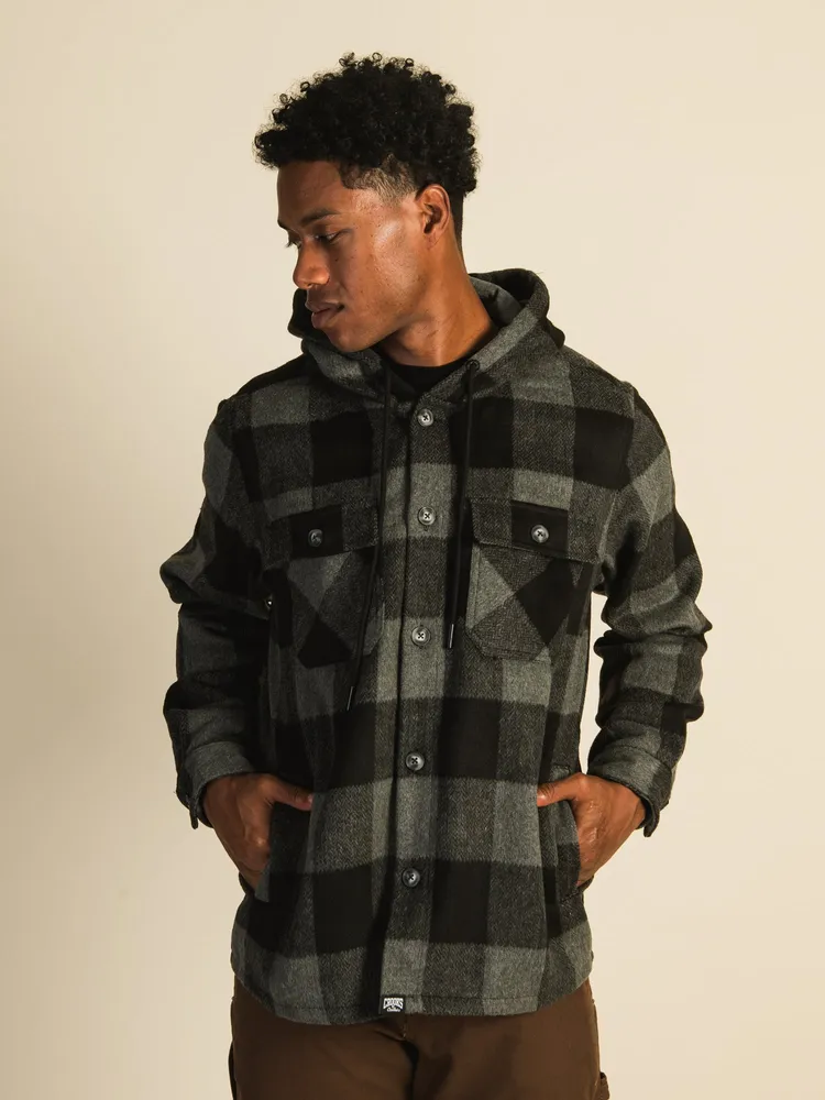CROOKS & CASTLES BRUSHED FLANNEL OVERSHIRT - CLEARANCE
