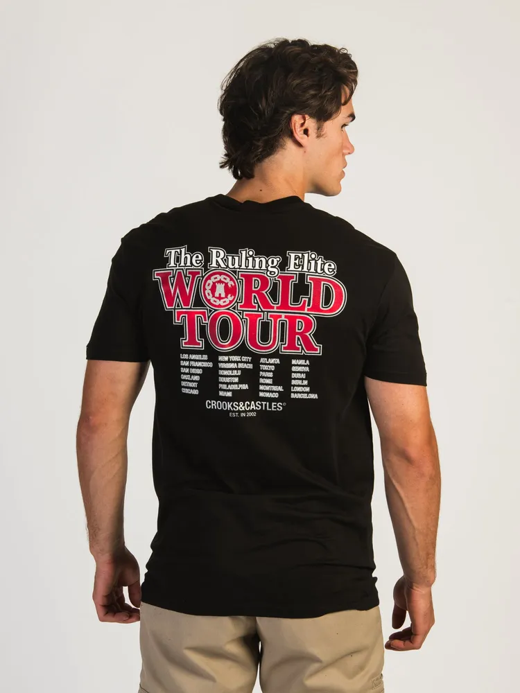 CROOKS & CASTLES WORLD TOUR T-SHIRT - CLEARANCE