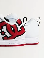 MENS DC SHOES COURT GRAFFIK SNEAKER - WHITE/RED