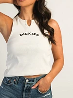 DICKIES V-NECK TANK TOP - EGRET