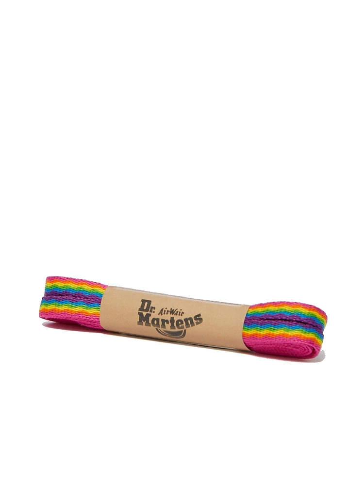 DR MARTENS FLAT LACE - RAINBOW - CLEARANCE