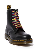 DR MARTENS FLAT LACE - RAINBOW - CLEARANCE