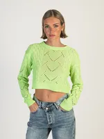 DAISY STREET LTD CROCHET KNIT BOXY JUMPER - CLEARANCE