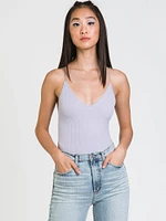 DYNAMIC RIBBED NECK LACE BODYSUIT - CLEARANCE
