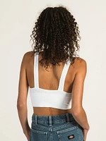 DYNAMIC DEEP V CROP RIBBED BRALETTE