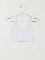 DYNAMIC DEEP V CROP RIBBED BRALETTE