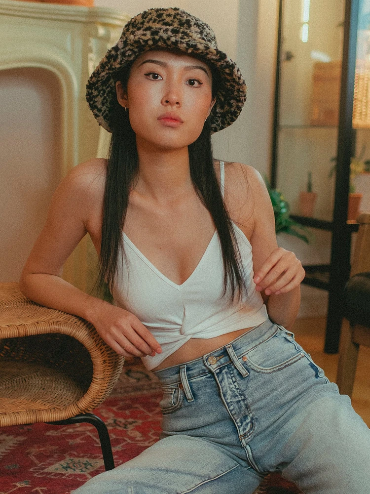 CAMISOLE NOUÉE EN CÔTE POUR FEMMES