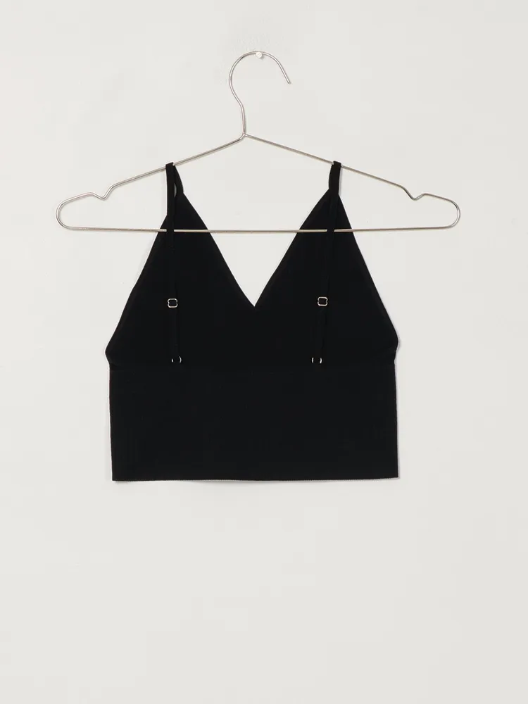 DÉBARDEUR SKINNY V POUR FEMMES - NOIR