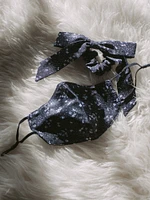 MASQUE ET NŒUD FLORAL - NOIR