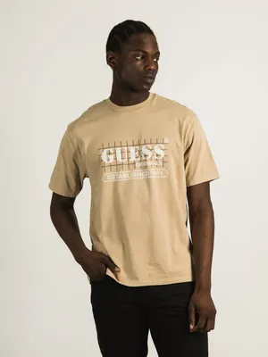 GUESS GO WASHED GRID LOGO T-SHIRT - CLEARANCE